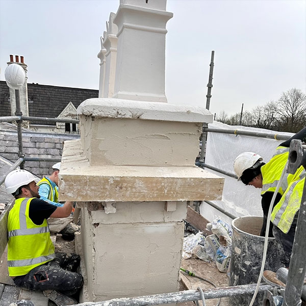Chimney restoration at Chester heritage property