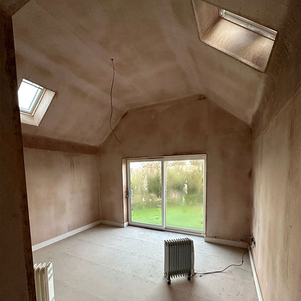 Domestic property plastering