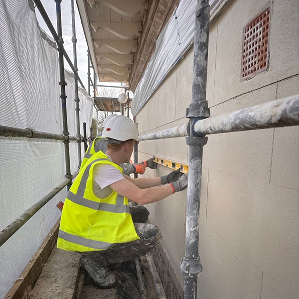 Heritage property rendering restoration