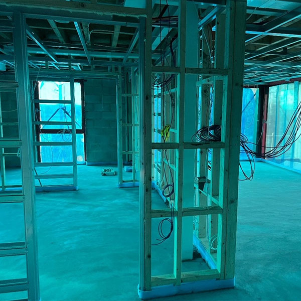 Commercial unit in Chester prepped for plastering work